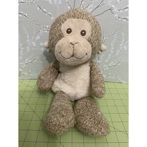 Spark Create Imagine Monkey Plush Rattle Brown Knit Fuzzy Belly Walmart 14in Toy